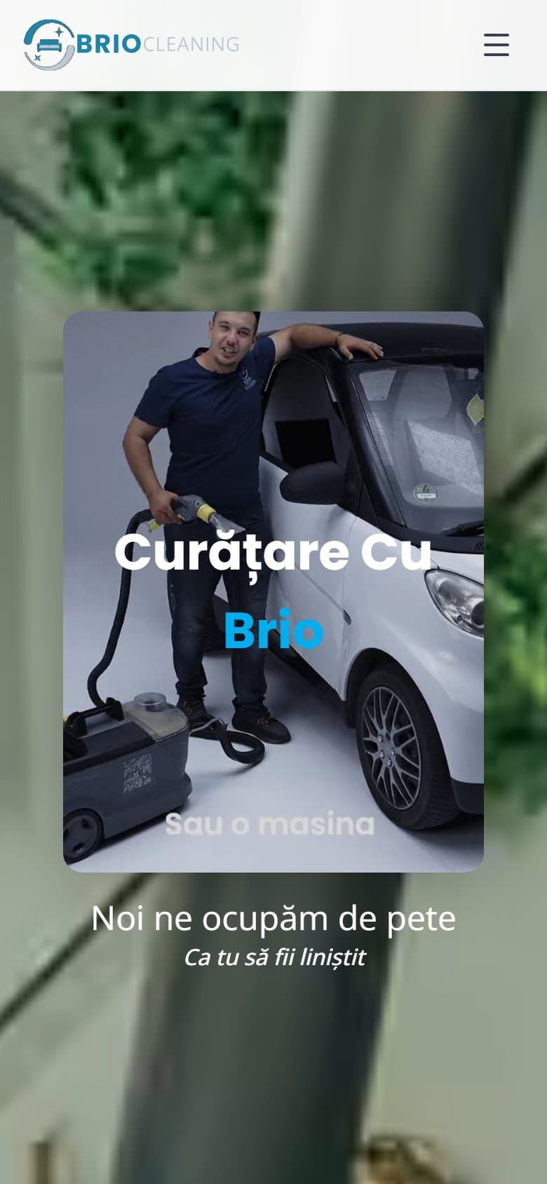 briocleaning.ro on a phone