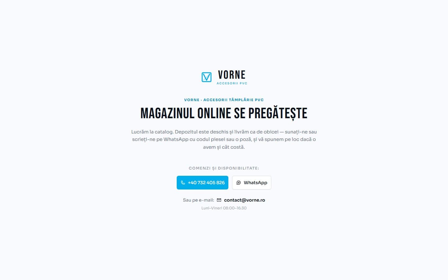 vorne.ro home page
